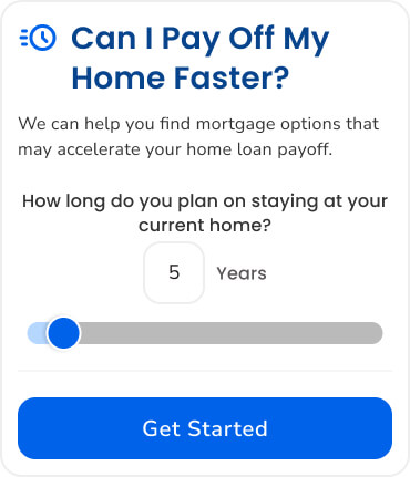 The Can I Pay Off My Home Faster section of Afordal's client nurture App.